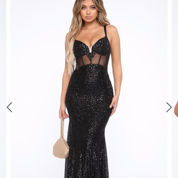 Beautiful black sequin dress - Picture 3 of 6